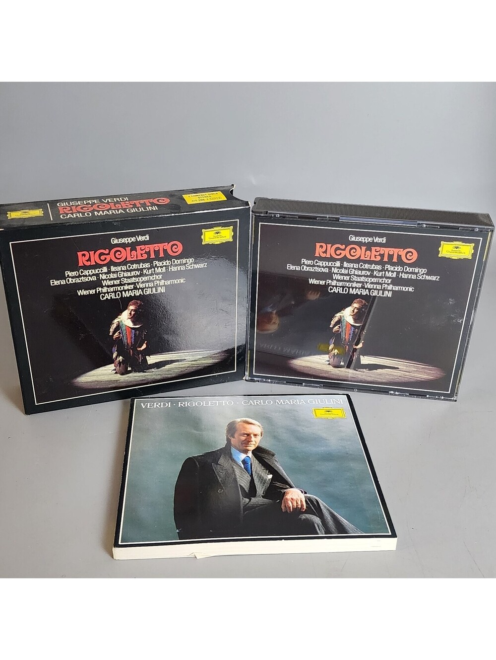 Giuseppe Verdi Rigoletto Carlo Maria Giulini Deutsche Grammophon 2 CD Set Opera